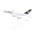 JASON TUTU 16cm Lufthansa Airbus 380 Aircraft Model Planel Airplane Diecast Metal 1/400 Scale Planes