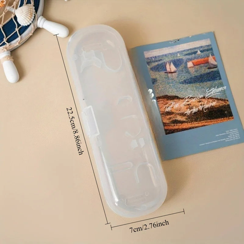 2pcs Universal Electric Toothbrush Storage Box For Oral B, Translucent Toothbrush Box For Home Travel