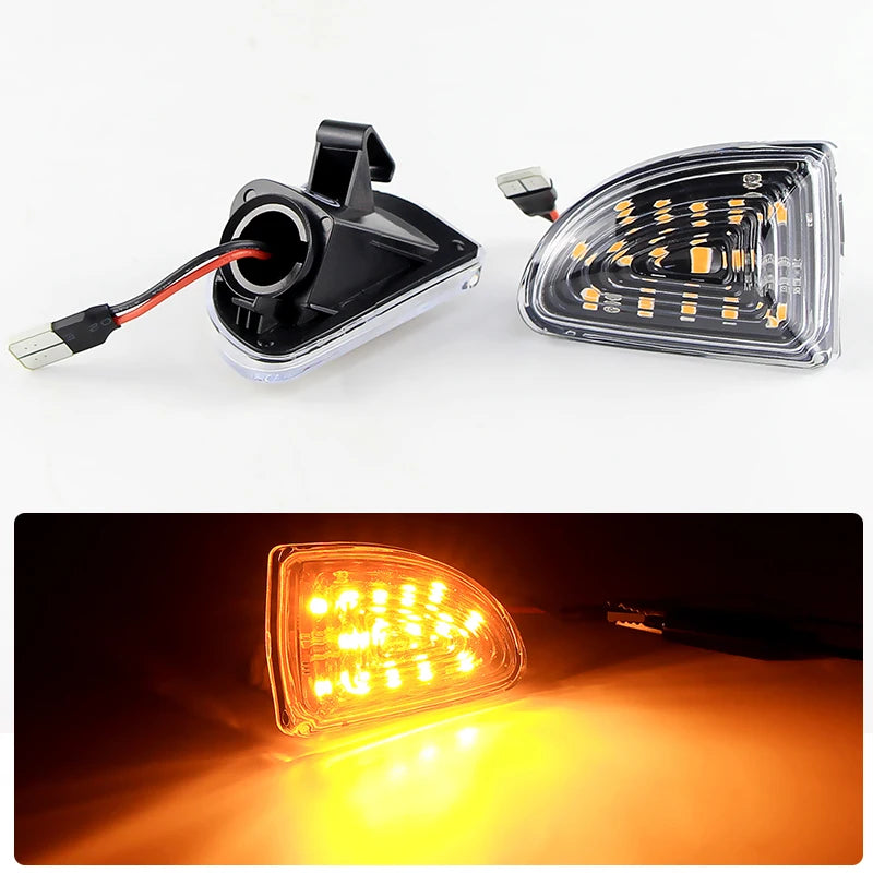 2PCS LED Side Marker Lights Canbus For Smart Fortwo W451 Coupe Cabrio 2007 2008 2009 2010-2015 Turn Signal Lamps Car Accessories