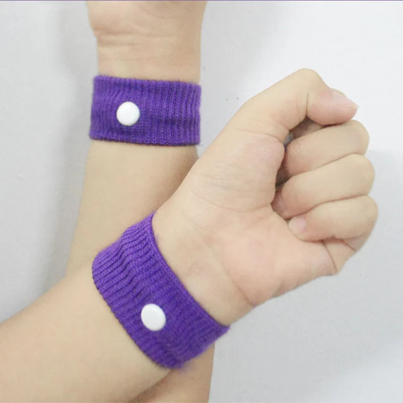 2Pcs Travel Sports Sickness Wristbands Carsickness Seasick Anti Nausea Wrist Bands Sickness Strap Bracelet Band Car Accessories