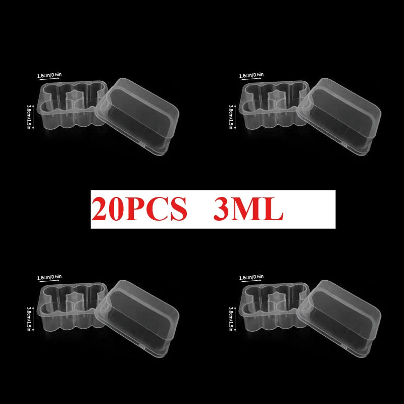 3/5/7/10mL Vial Storage Case Mini Vial Storage Box Transparent Storage Case Peptide Vial Organizer Refrigerator Organizer