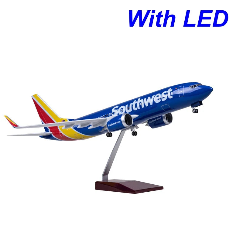 47cm Toys Model Airplane A320 B737 B747 B777 B787 MD-11 American Spirit NWA MD11 Resin Plane With Light Collection