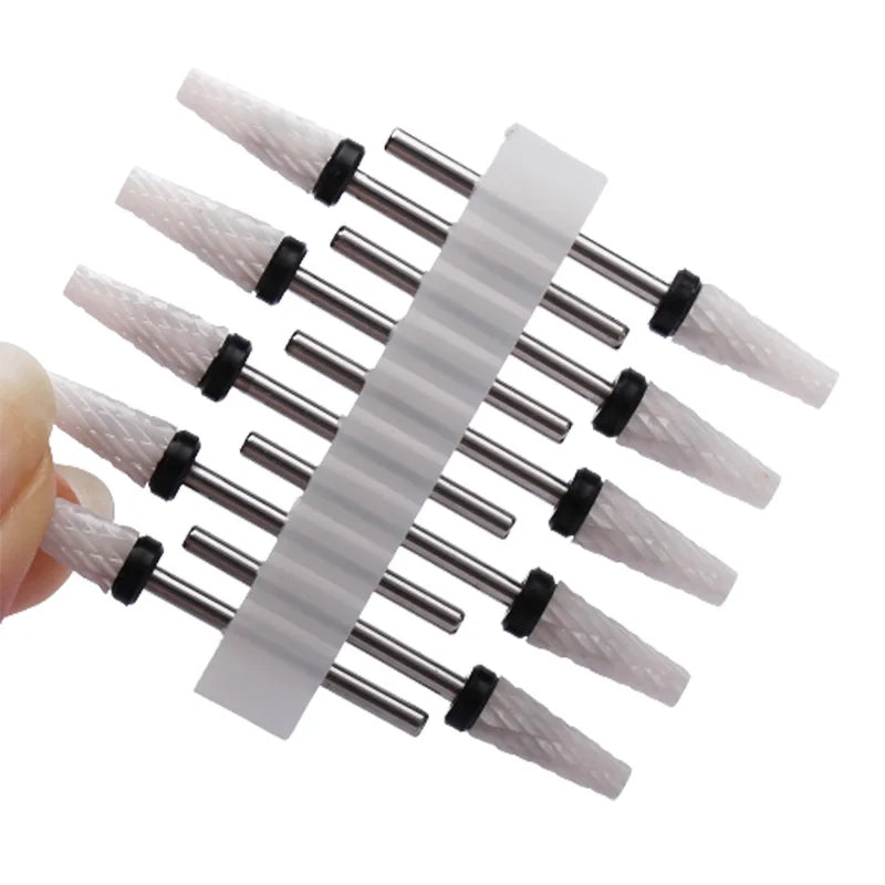 10pc Carbide Manicure Cutters Set Nail Drill Bits Gel Polish Remover Cutter Ceramic Strawberries for Nails Electric Files Tools
