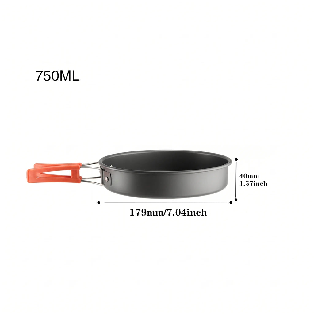 Pandatour Camping Cooking Aluminum Outdoor Travel Tableware Non-Stick Pots Assorted Folding Tourism Cooker Cookware Equipment