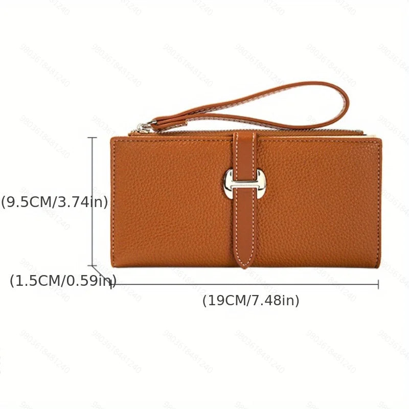 1pc Genuine Leather Blocking Passport Holder Wallet, Multi-Functional Travel Document Organizer with SIM Card Slots