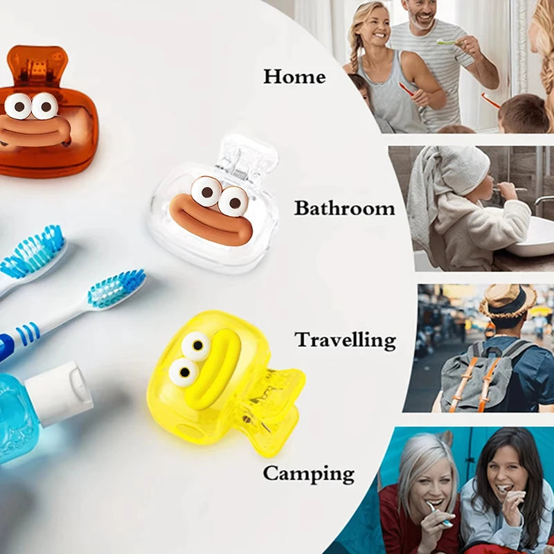 Toothbrush Covers Mini Toothbrush Head Cover Portable Toothbrush Protector Coverings Clips Suitable For Camping Business Travel