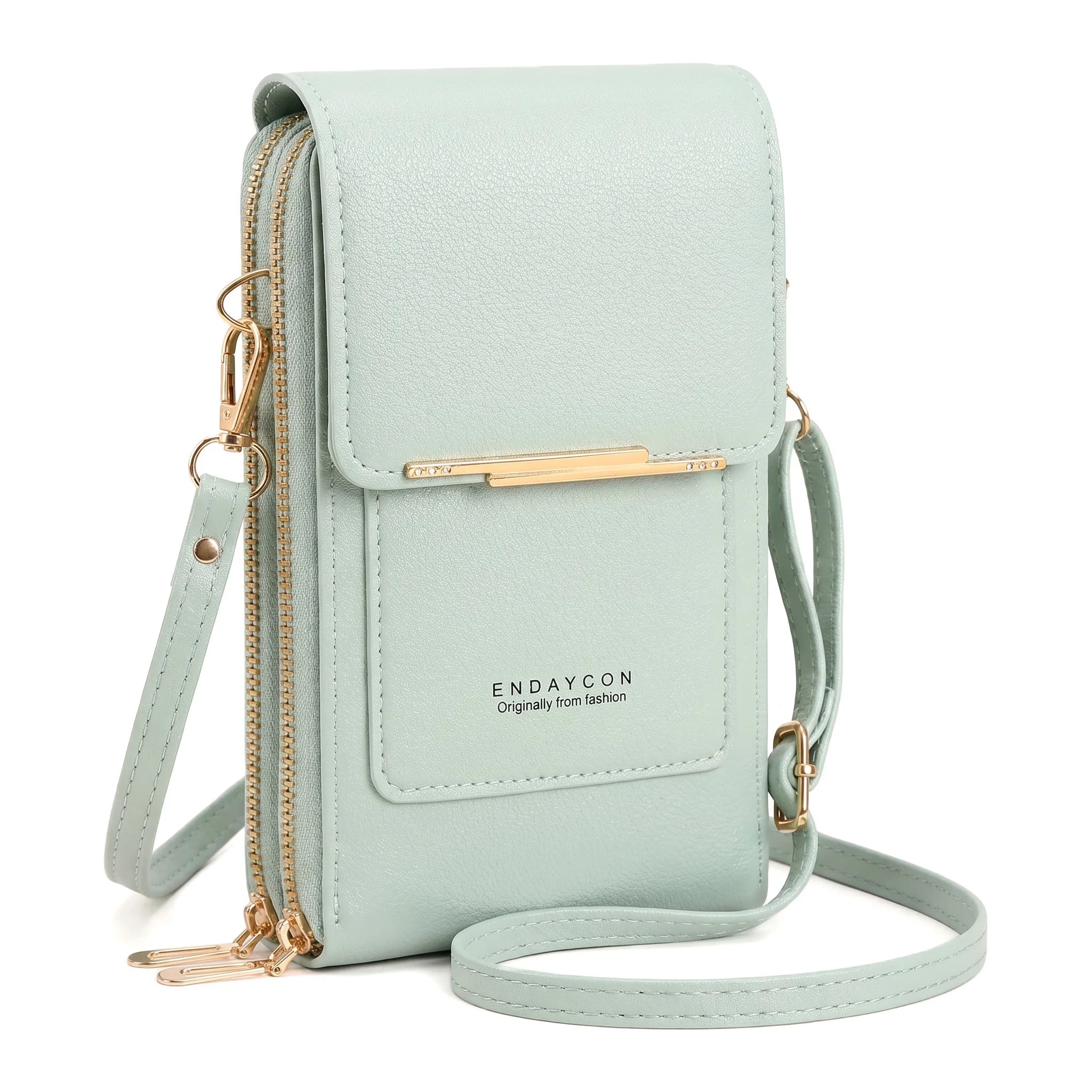 Pomelo Best Touch Screen RFID Crossbody Phone Bag Women PU Leather Multi Card Slots Shoulder Purse
