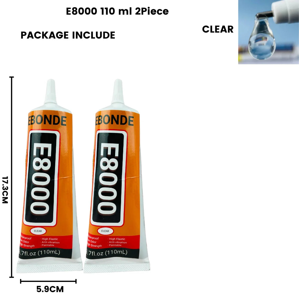 15/50/110mL E8000 Multi-Purpose Liquid Glue Super Strong Adhesive for Jewelry Crafts Rhinestones DIY E-8000 Phone Screen Glass