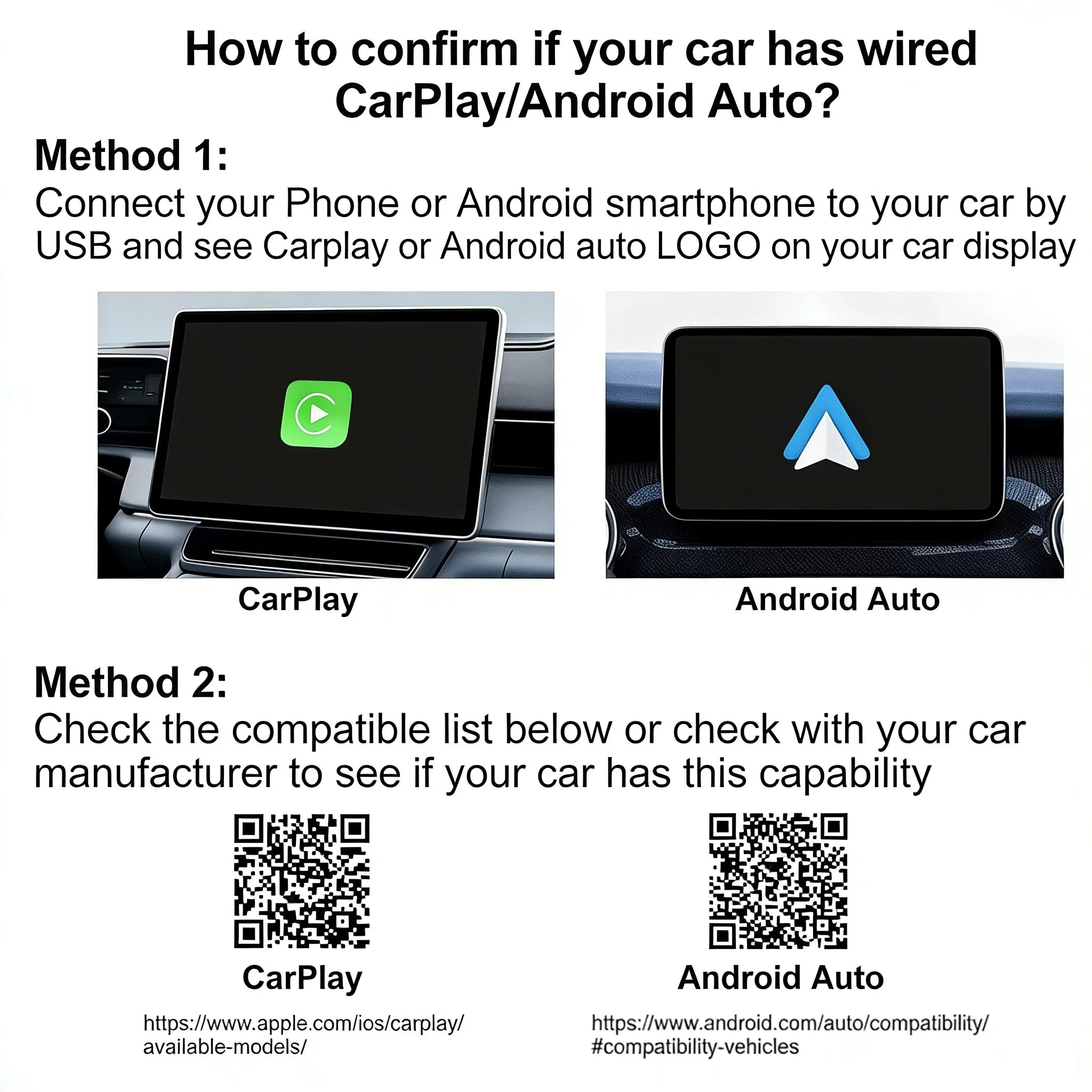 2-in-1 Wireless CarPlay Adapter 2026 Support Apple CarPlay & Android Auto, Mini Bluetooth USB A & USB C Dongle Convert Wired to