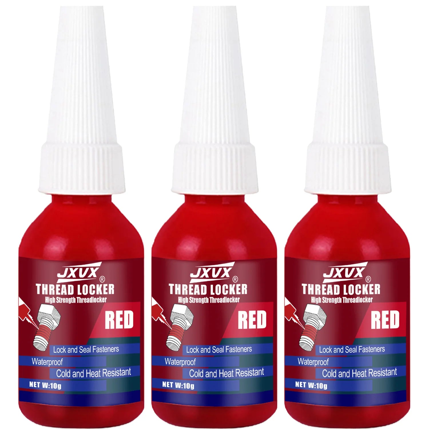 Threadlocker Blue/Red removable Universal Threadlocking compound Anaerobic adhesive Sealant For Bolts/Nuts/Fasteners - Prevents Loosening/Corrosion, oil-resistant, high-temperature resistant Assemblies.