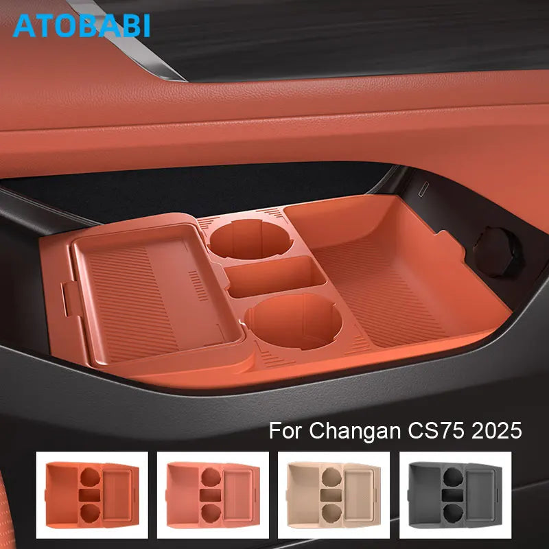 Storage Box For Changan CS75 Plus 2025 Car Styling Under Layer Central Control Organize Armrest Box Silicone Storage Accessories