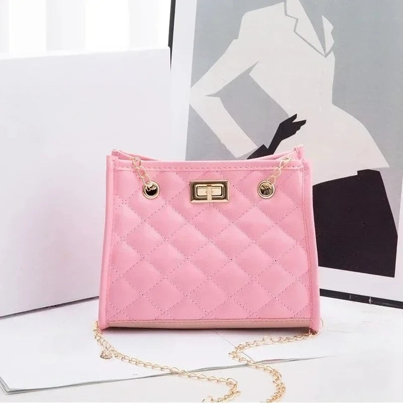 Women's Tote Bags, Handbag with Chains, Diamond Lattice Underarm Luxury Shoulder Bag for Ladies Designer Bag