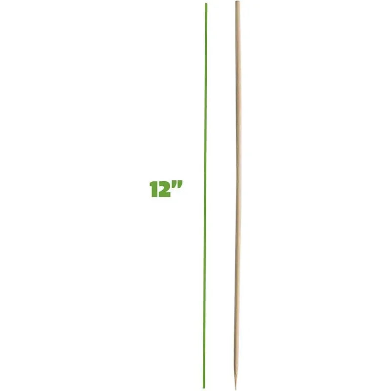 50/200/500Pcs Bamboo Skewers,  12-Inch Wooden Sticks for BBQs, Appetizers, Corn Dog, Fruit, Cocktail - Kitchen & Grill Tools