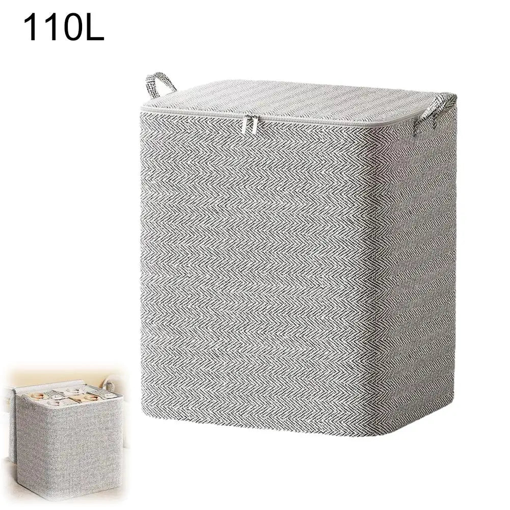 Non-woven Quilt Storage Bag with Lids Zipper Foldable Clothes Quilt Bins Container Large Capacity Dust-proof Bag Organize 2026