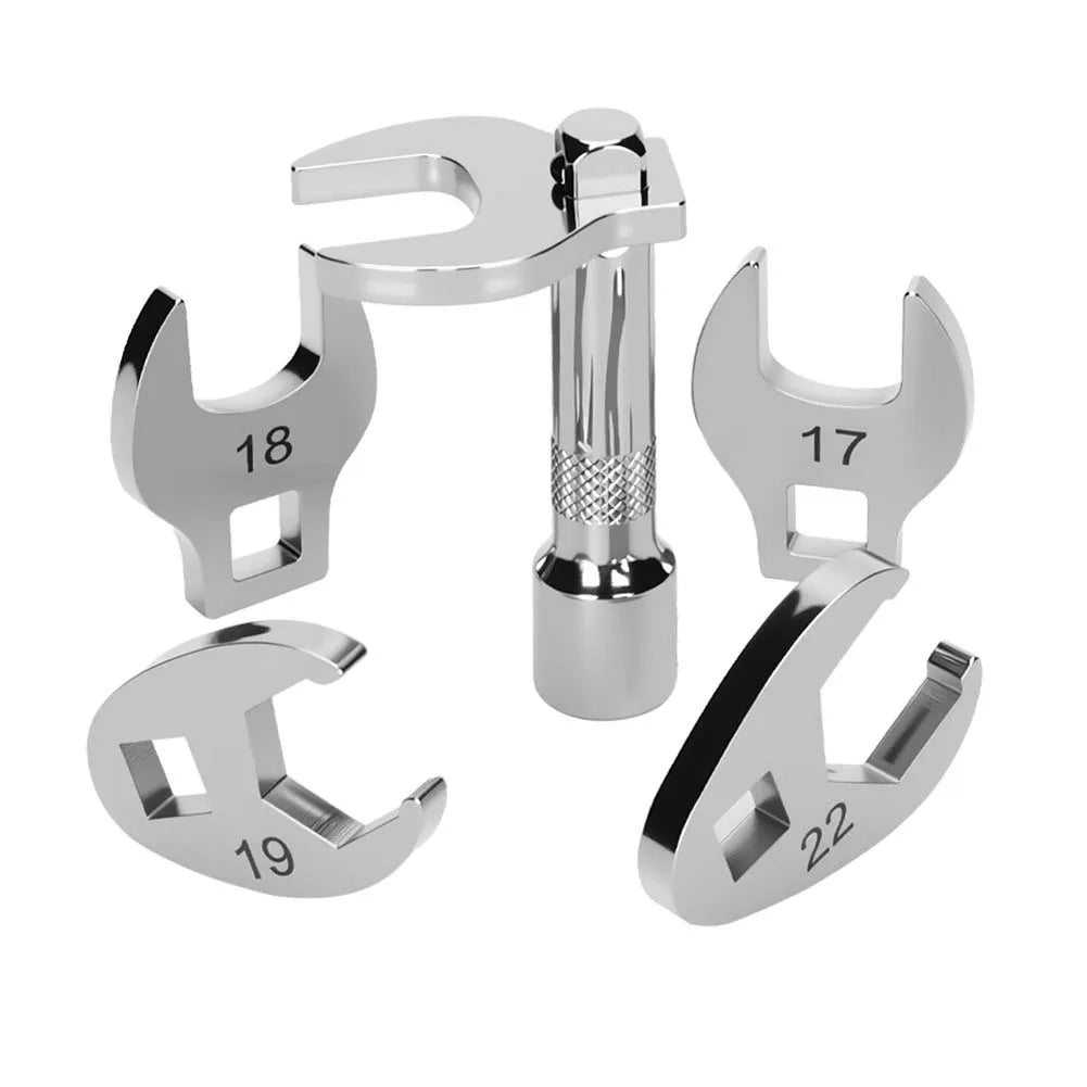 10Pcs 3/8Inch Drive Crowfoot Wrench 10-22mm Open End Spanner For Torque Wrench Maintenance Wrench Tool Adapters