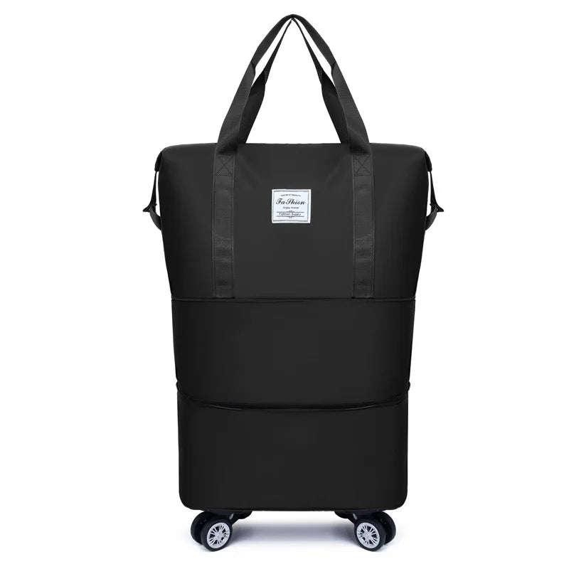 College student travel bag Large capacity business trip expandable universal wheel luggage bag Oxford cloth storage bag