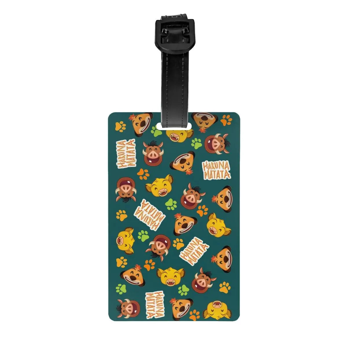 Custom Rafiki Luggage Tag With Name Card The Lion Cartoon K-Kings Privacy Cover ID Label for Travel Bag Suitcase