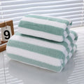 Towel Set 35*75cm+ 70*140cm Absorbent Striped Quick Drying Bath Towel Set Soft Faces Towel Fiber Bath Towel