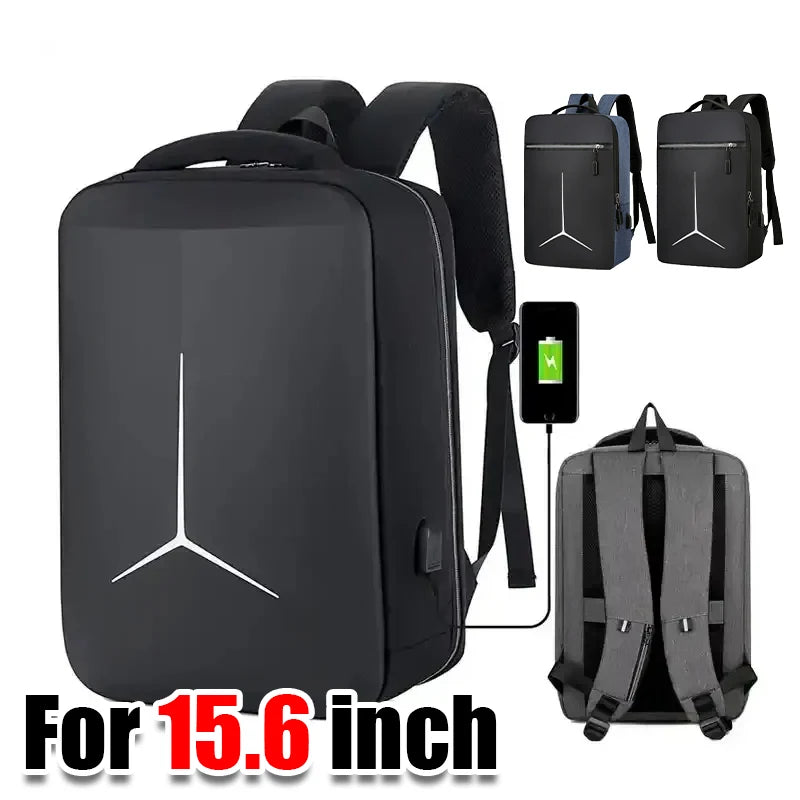 Men Hard Shell EVA Laptop Backpack Waterproof USB Anti Theft Smart Travel Motorcycle Business Daypack