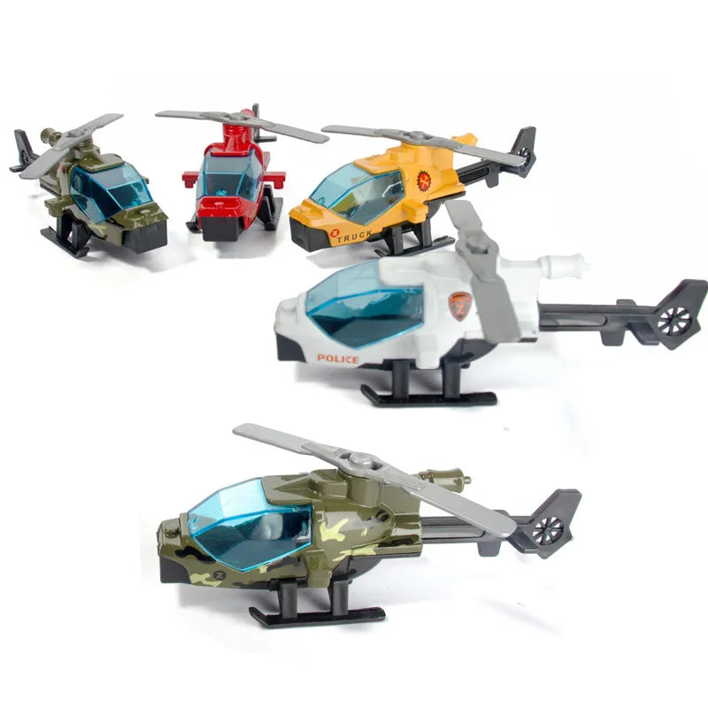 Alloy Helicopter Model Toys MINI Aircraft Military Collection Decorations Simulation Airplane Toys For Kids Boys Birthday Gift