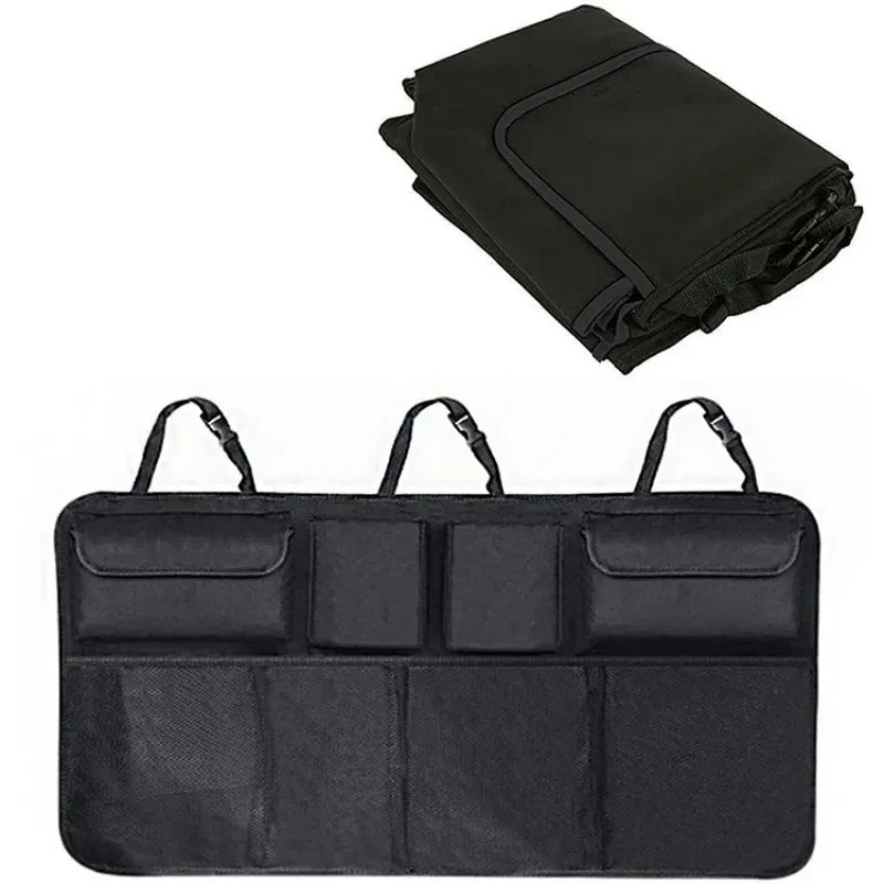 Multi functional Car trunk storage bag SUV car seat back hanging bag Auto storage mesh bag Car interior storage Accessories