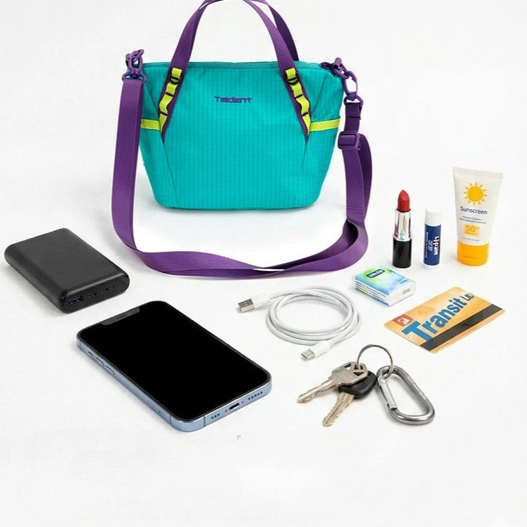 Outdoor Lightweight Multi-Way Tote Bag Fashion Contrast Color Casual Handbag for Women Commuting Crossbody