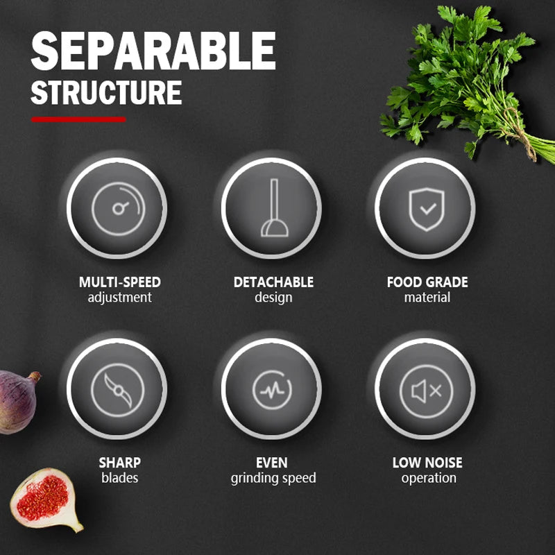 New 2000W High-power Blender Household Multifunctional Handheld Cooking Stick Small Baby Food Maker Meat Grinder Food Processor