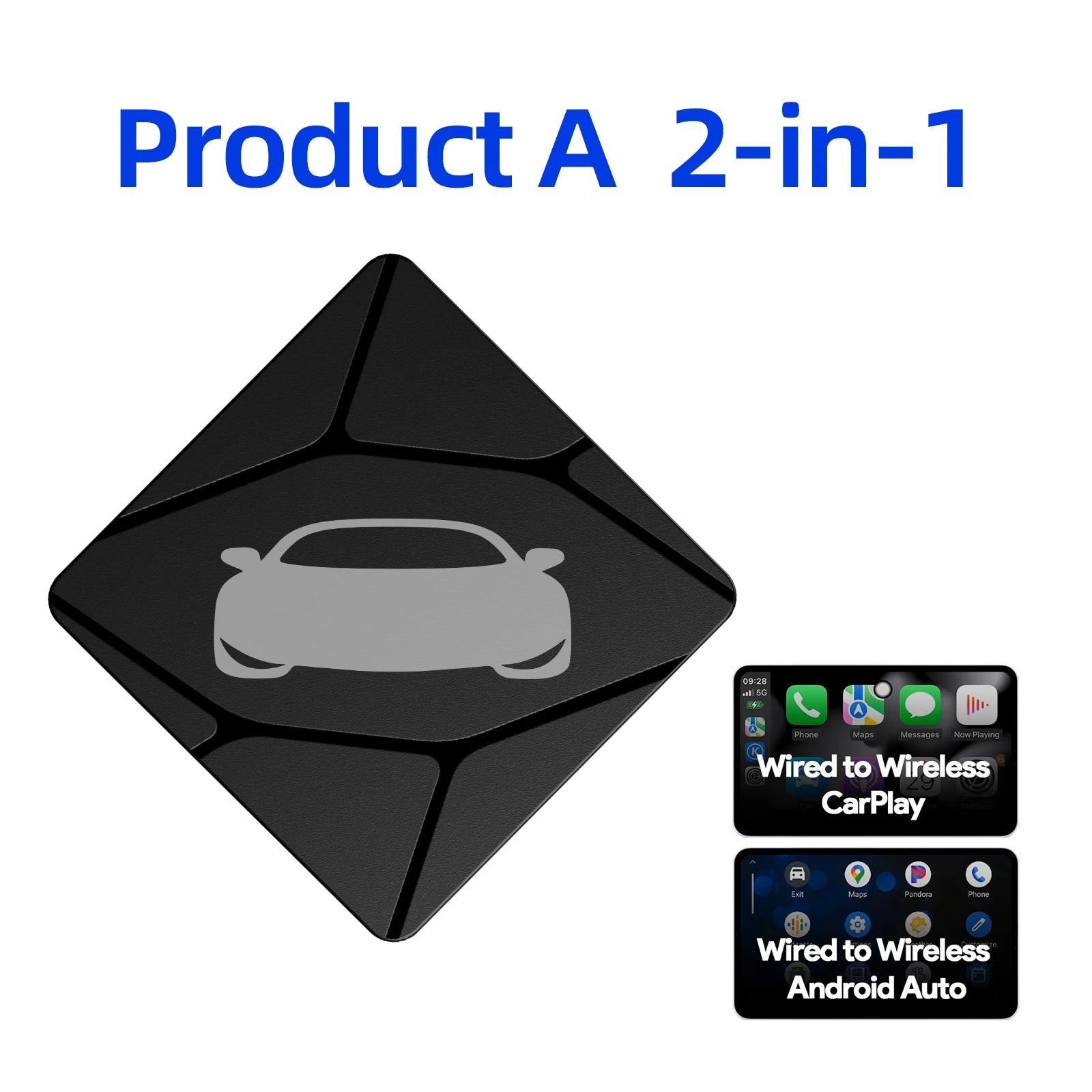 Binize 2-in-1 USB Wireless CarPlay Adapter For Factory Or OEM Cars Support Wired CarPlay ( Wired To Wirless Carplay Adapter)