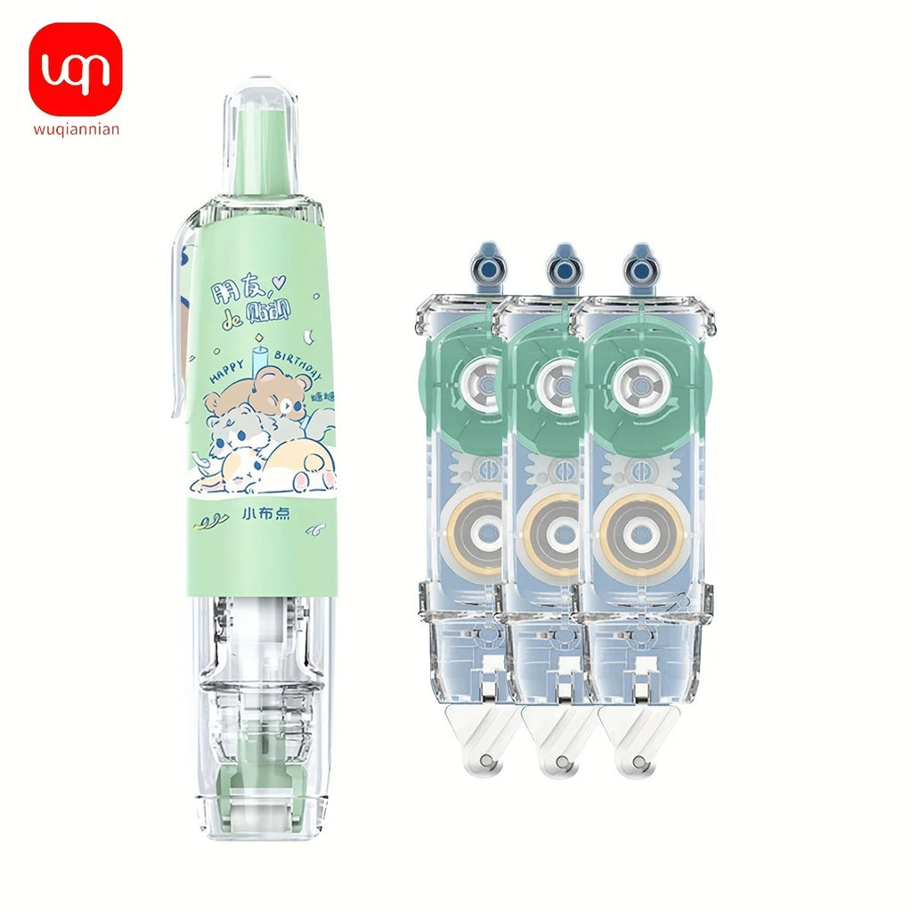 Cute Cartoon Animal Dot Glue Tape Roller, Portable Double Sided Adhesive Tape DIY Scrapbooking  Photo School Office Supplies