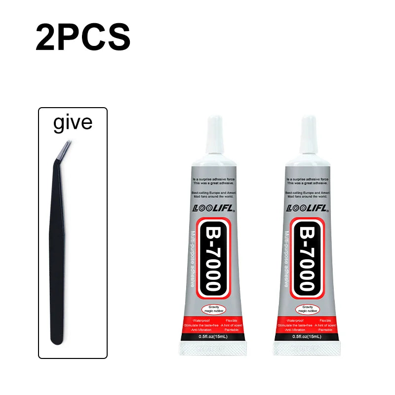 B7000 Industrial Adhesive, Contact Type, Used for Mobile Phone Repair, DIY Crafts, Touchscreen Glass Strong Adhesive, 15ml-110ml