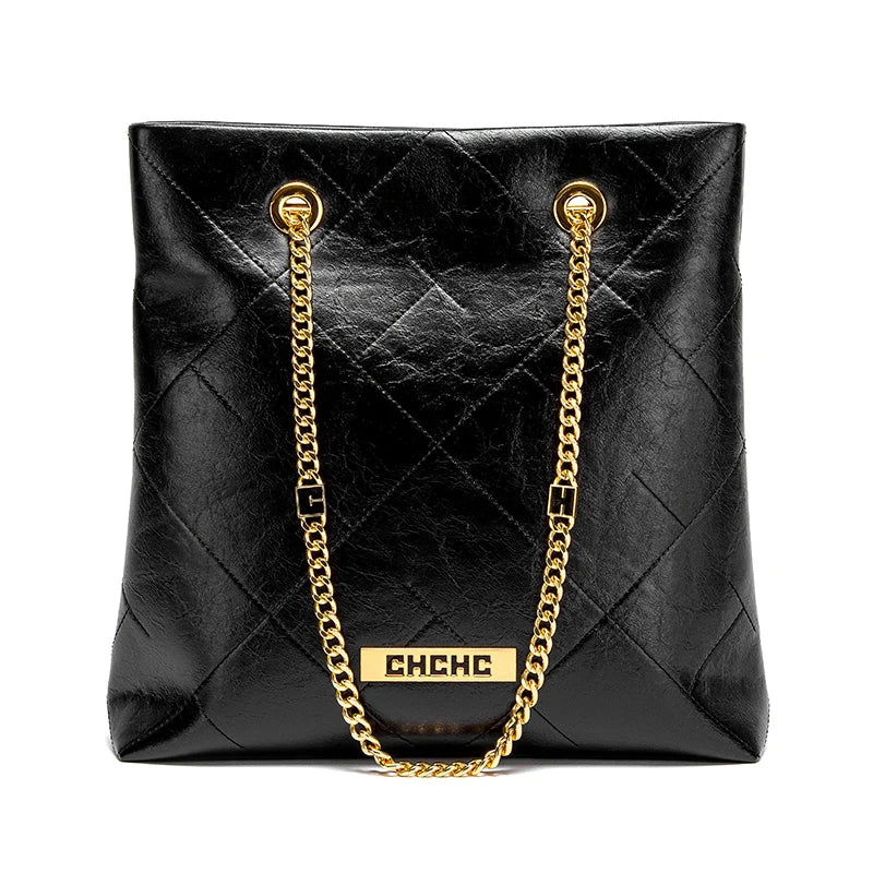 CHCH Women's Tote Bag 2025 New High Quality Chain Bag Women's Shoulder Bag Business Commuter