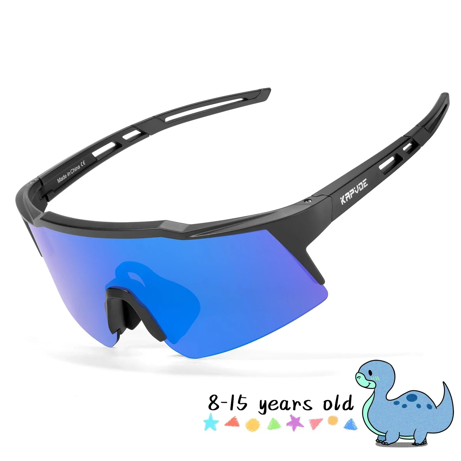 Kapvoe Kids Hiking Eyewear Cycling Sunglasses Aged 8-15 Baseball Running Children Glasses UV400 Sports Riding Bicycle Glasses