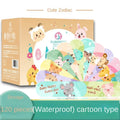 120pcs Cartoon Waterproof Wound Bandages for Kids First Aid Children's Plaster Wraps Non-Toxic Fun Designs for Safe Healing