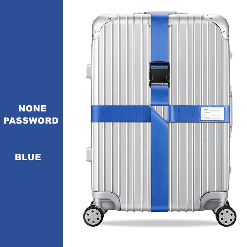 Anti-theft Luggage Buckle Cross Strap Password Adjustable Bundling Packing Baggage Belt Suitcase Trunk Belts Bag Accessories