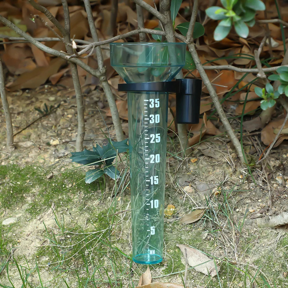 Durable Garden Rain Gauge Outdoor Rain Measuring Device Clear Scale Conical Cup For Horticultural Farm Landscape Use