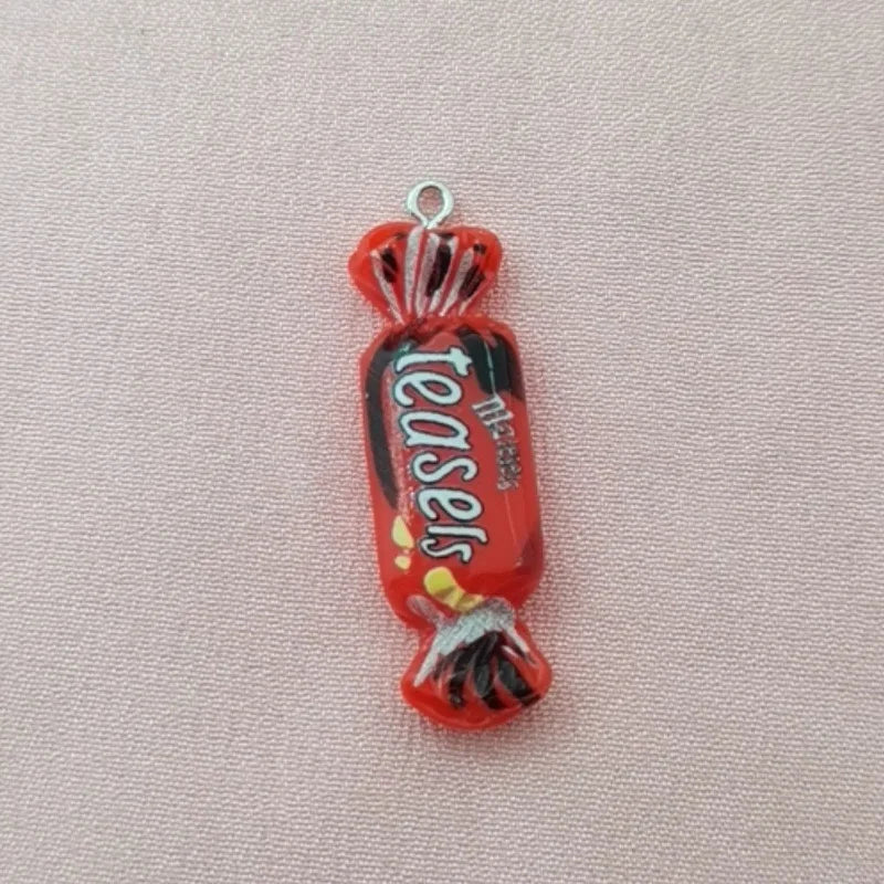 10pcs simulation candy and food toy resin pendant, DIY jewelry making earrings, keychain accessories