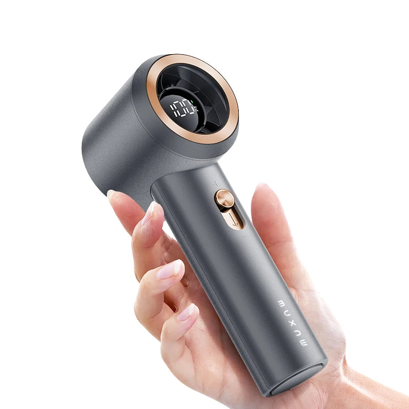 MUXNW 4000mAh Portable Fan 13000RPM USB-C Rechargeable 100-Level Digital Display for Travel Home Office