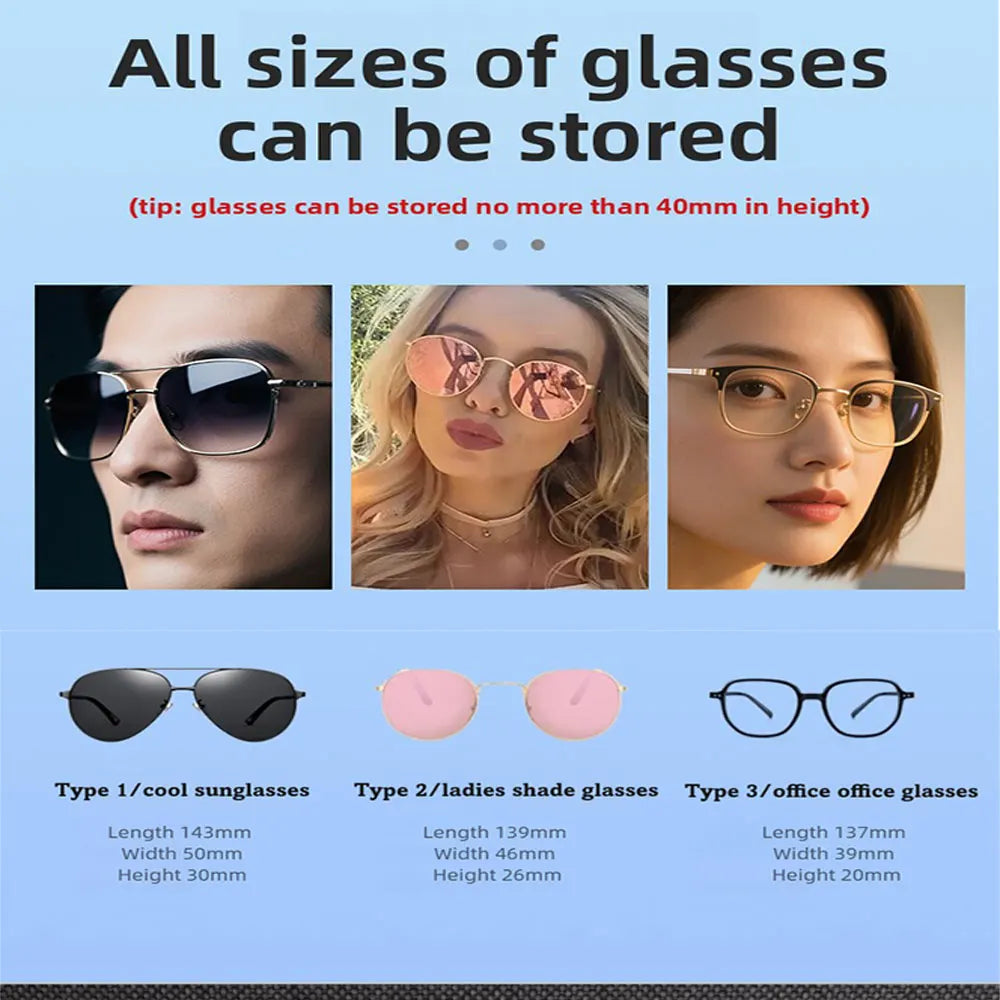 Prevent Shaking Car Glasses Box Portable Car Sun Glasses Holder In The Car Driving Glasses Holder Auto Eyeglass Case Sun Visor
