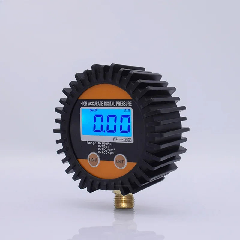Stable High Precision Full View Digital Pressure Gauge 0-100PSI Electronic Pressure Gauge Pressure Gauge G1/4