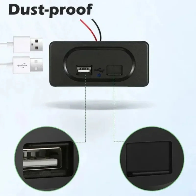 1 Pc Dual USB Charger Socket 3.1A 12V 24V for Motorcycle Auto Truck Boat Car Power Adapter Outlet