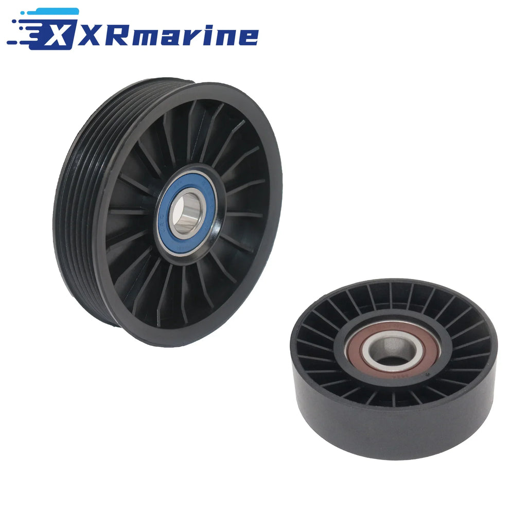 For Mercruiser V6 V8 Serpentine belt Idler PULLEY set 4.3 5.0 5.7 6.2 L MPI pulleys 864625T, 8M6500024, 865598