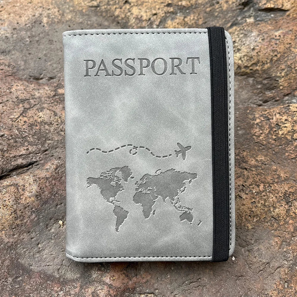 Designer Personalised Passport Cover Travel Document holders for Travel Business Elastic Band customised passport holder