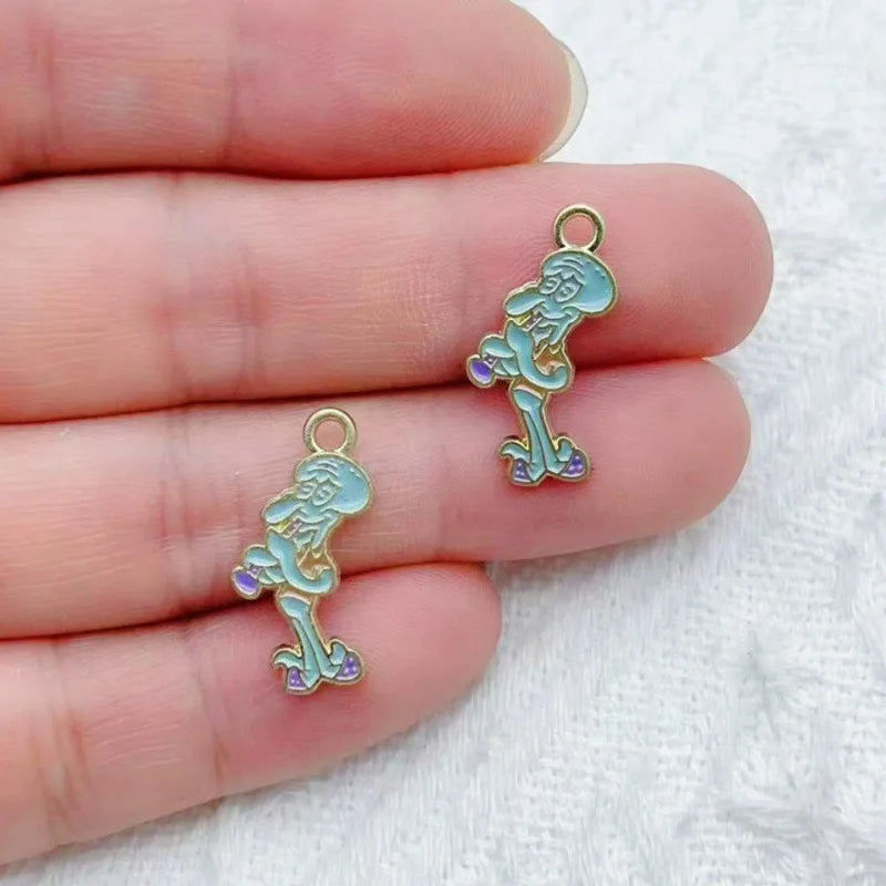 10pcs Cartoon Anime DIY Jewelry Accessories Alloy Drip Oil Pendant Keychain Earrings Bag Pendant
