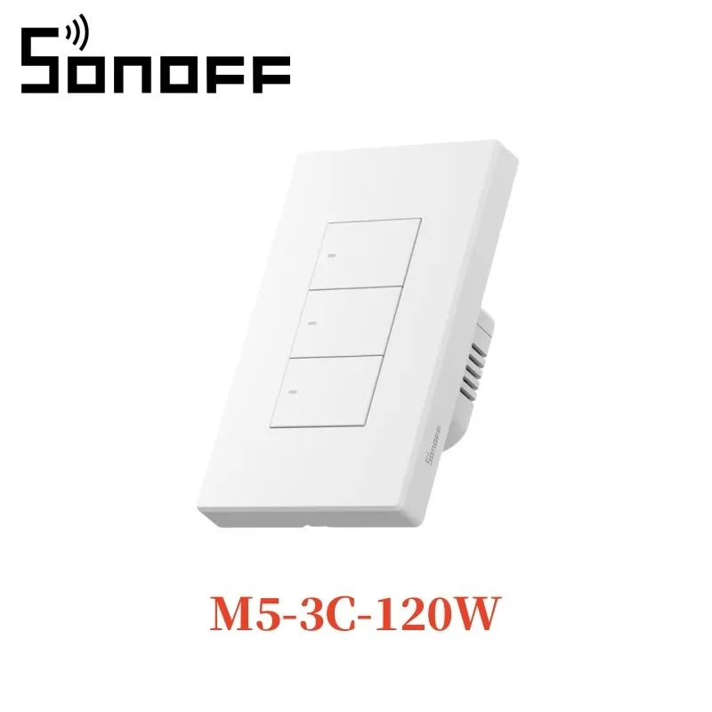 SONOFF M5 Matter SwitchMan WiFi Wall Switch Push Button Switch 120 Type Switch Frame Work with Alexa Google Homekit Alice
