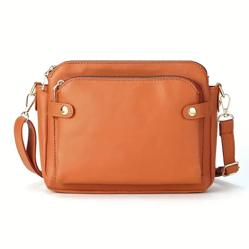 Multilayer Crossbody Messenger Bag Portable Daily Shoulder Mobile Phone Storage Clutch Pouch For Travel Shopping Daily Use