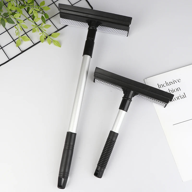 (BF06)1Pc Squeegee Car Window Cleaner Single Section/Retractable Pole Cleaning Window Brush Glass Squeegee Car Cleaning Tool