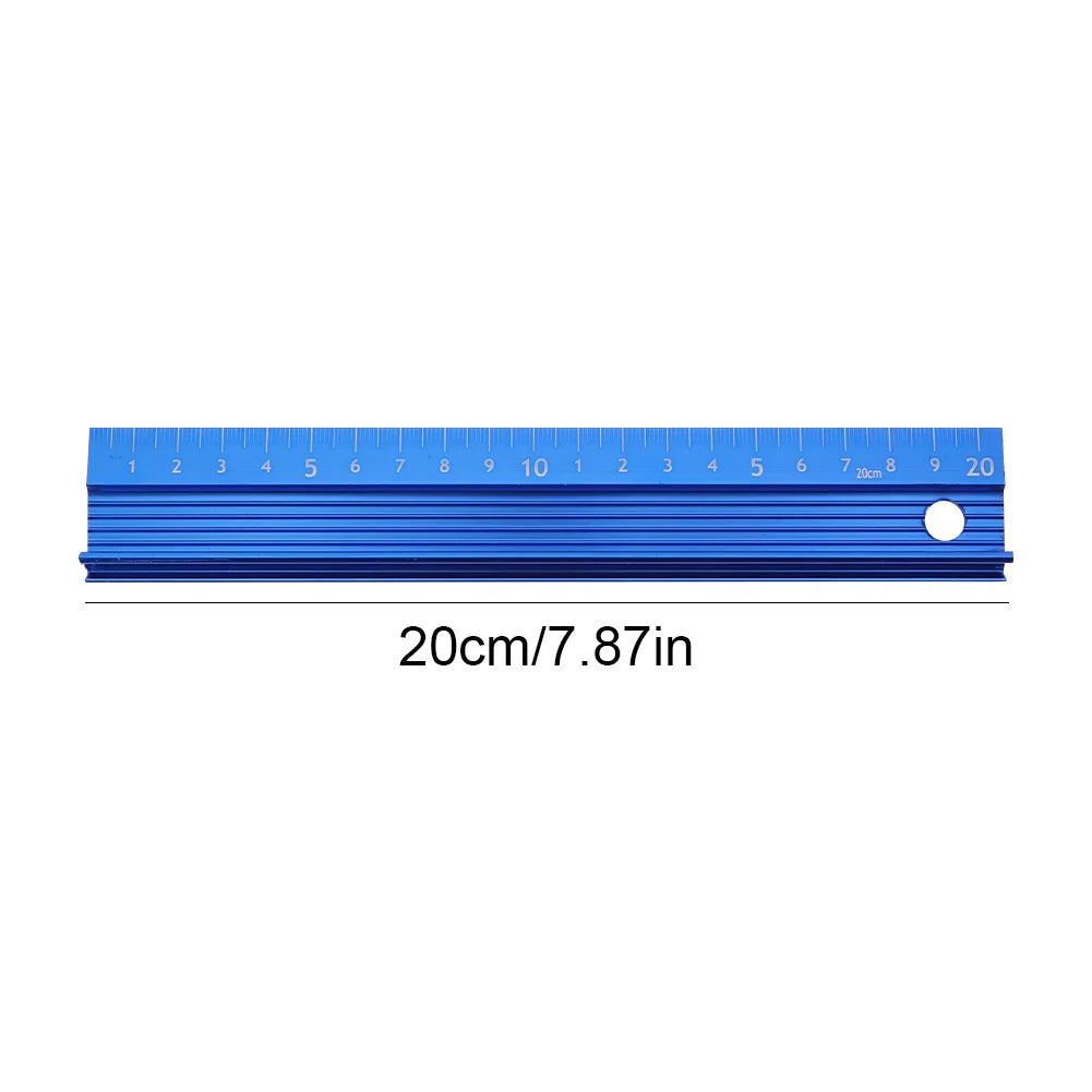 20CM 30CM 45CM 60CM Cutting Ruler Metal Craft Safety Ruler Non Slip Aluminum Alloy Metal Ruler Straight Edge Ruler Leather Tool