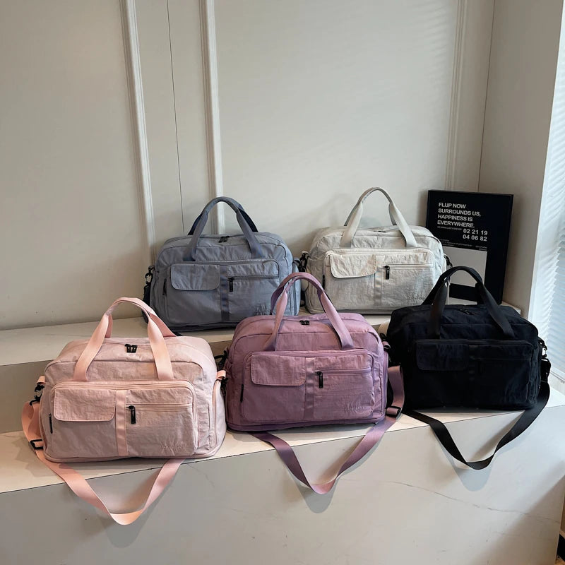 Oxford Zipper Fashion Travel Duffels Large Capacity Simple Women's Bags 2025 Hot Sale Sewing Thread Portable Travel Bags