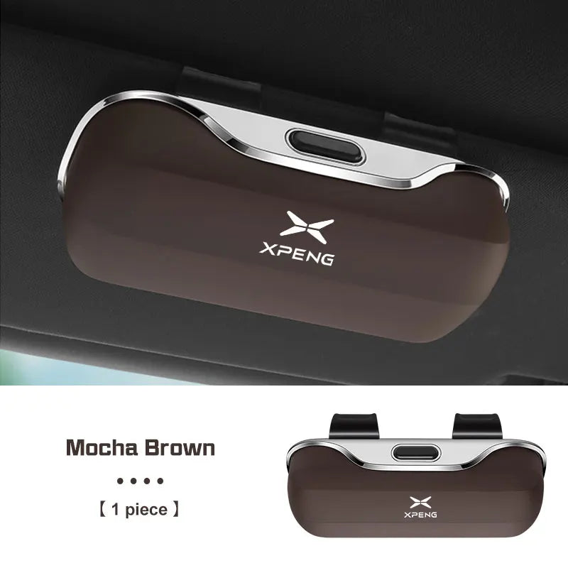 Universal Car Visor Glasses Box Portable For Xpeng G6 P7 P7i G9 P5 G3 G3i X9 X2 N5 F30 H93 Sunglasses Holder Eyeglasses Case