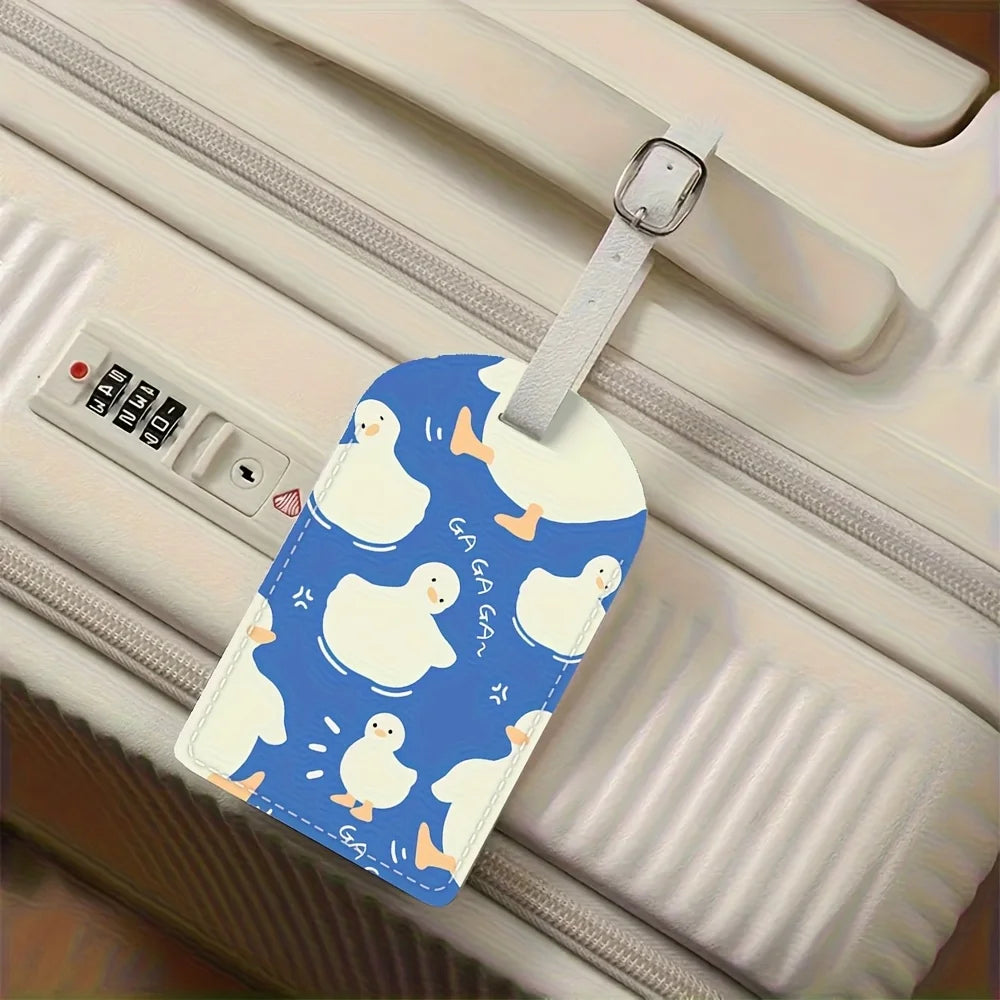 Luggage Tag Made of PU Material Designed to Be a Sturdy Id Tag for Your Travel Bags Perfect Gift Ideal for Use at Airports
